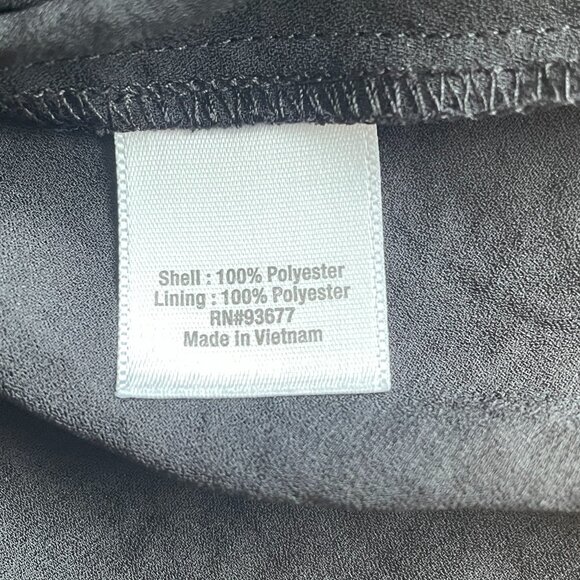 Size XL a.n.a. black short sleeved top with faux wrap front and synched back - Picture 12 of 14